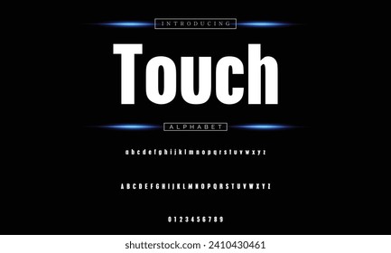 abstract modern sans serif alphabet font