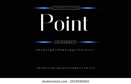 abstract modern sans serif alphabet font