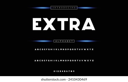 abstract modern sans serif alphabet font