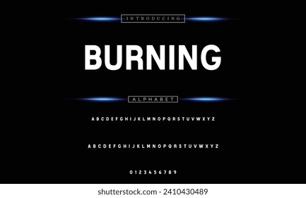abstract modern sans serif alphabet font