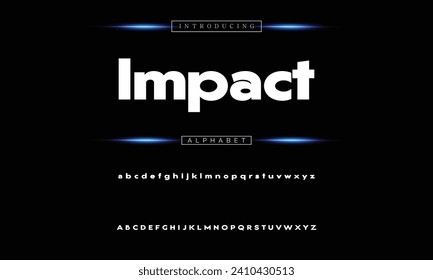 abstract modern sans serif alphabet font