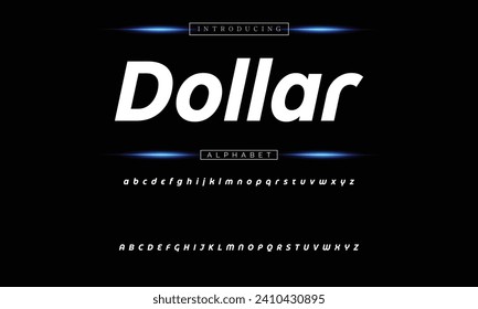 abstract modern sans serif alphabet font
