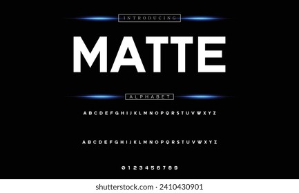 abstract modern sans serif alphabet font