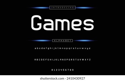 abstract modern sans serif alphabet font