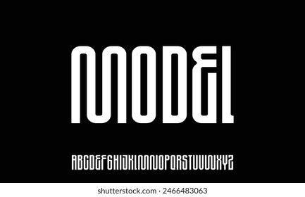 Abstract modern sans serif alphabet font