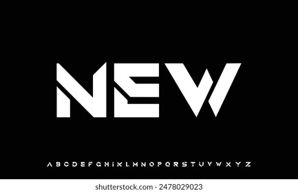 Abstract modern sans serif alphabet font