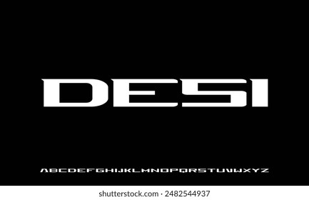 Abstract modern sans serif alphabet font