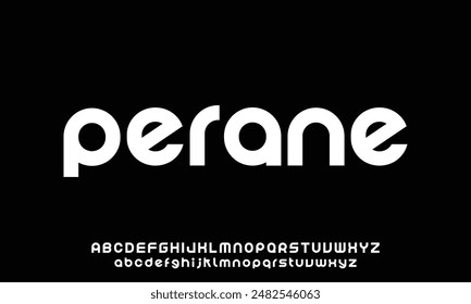 Abstractas modern sans serif alfabet font