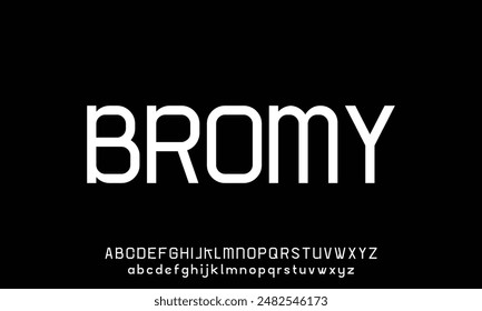 Abstract modern sans serif alphabet font