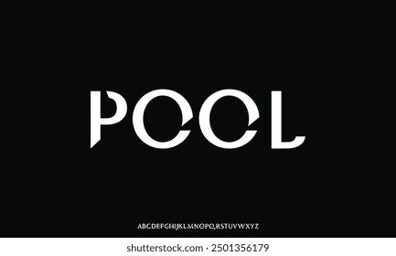 Abstract modern sans serif alphabet font