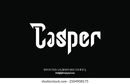 Abstract modern sans serif alphabet font