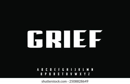 Abstract modern sans serif alphabet font