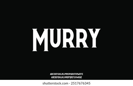 Abstract modern sans serif alphabet font
