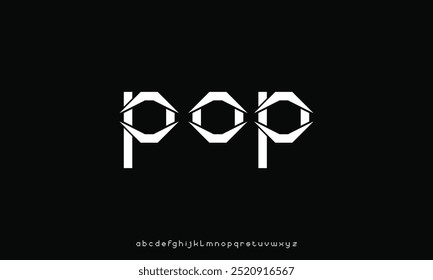 Abstract modern sans serif alphabet font