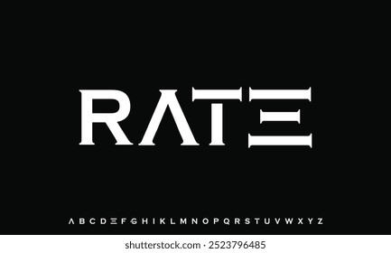 Fonte do alfabeto sans-serif moderno abstrato