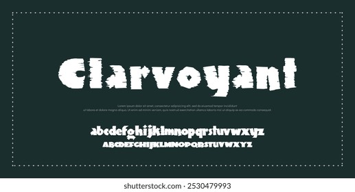 Abstract modern sans serif alphabet font