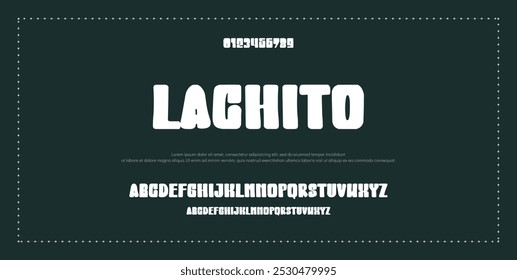 Fonte do alfabeto sans-serif moderno abstrato