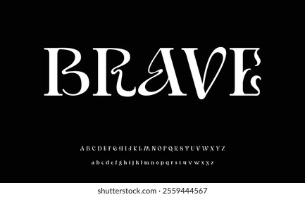 Abstract modern sans serif alphabet font