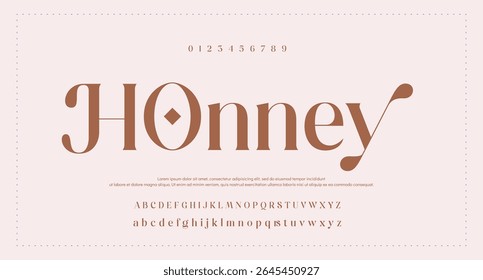 Abstract modern sans serif alphabet font
