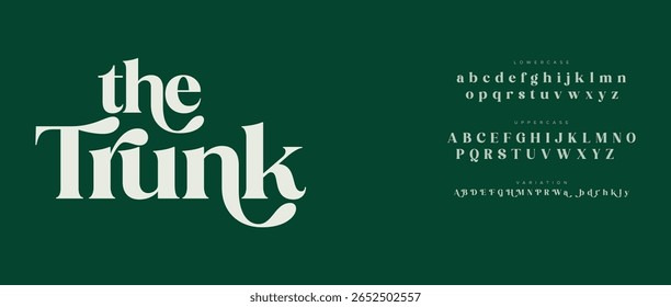 Abstract modern sans serif alphabet font