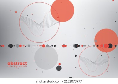 Abstract modern science or digital technology concept, flowing line, smooth particle wave, big data techno, design concept background and wallpaper, vector eps
