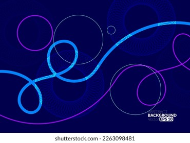 Abstract modern science or digital technology concept, flowing line, smooth particle wave, big data techno, design concept background and wallpaper, vector eps
