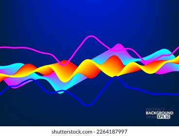 Abstract modern science or digital technology concept, flowing line, smooth particle wave, big data techno, design concept background and wallpaper, vector eps
