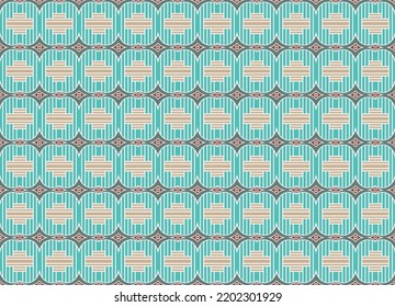 abstract modern seamless pattern design template. combination of rectangle, curve and square shape. in the middle, look, pyramid illustration seen from above, vector illustration flat style clip art. 