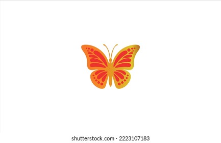 Abstract modern seamless pattern of monarch butterfly contours on white background for decoration design. Closeup design element black butterfly. Side view vector icon