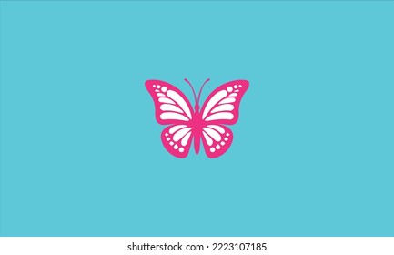 Abstract modern seamless pattern of monarch butterfly contours on white background for decoration design. Closeup design element black butterfly. Side view vector icon