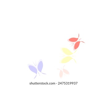 Abstract modern seamless pattern of monarch butterfly contours on white background for decoration design.  Closeup design element black butterfly. Side view vector icon