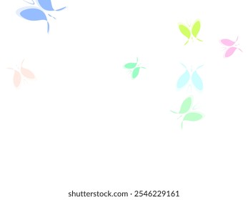 Abstract modern seamless pattern of monarch butterfly contours on white background for decoration design.  watercolor butterfly and flower illustration