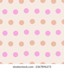 Abstract modern seamless pattern with polka dots. Hand drawn vector illustration. Creative repeatable wallpaper background