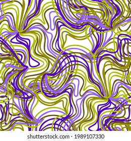 Abstract modern seamless pattern with twisted color lines. Swirl artistic elements. Fine art background. Futuristic design. Bright concept graphic. Impressionist tangled lines texture.