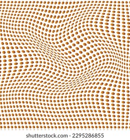 patrón de onda de puntos de polka moderna y abstracta.