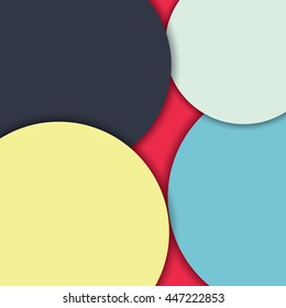 Abstract modern shape circles material design.vector illustration. 
