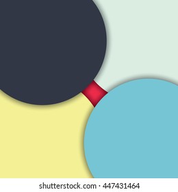 Abstract modern shape circles material design.vector illustration. 