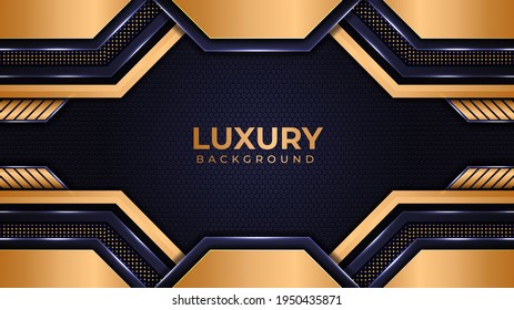 Resumen de forma moderna color dorado diseño de fondo de lujo para papel de pared y banner