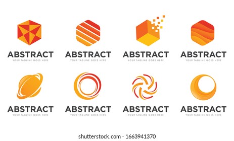 plantilla vectorial de icono de logotipo de forma moderna abstracta