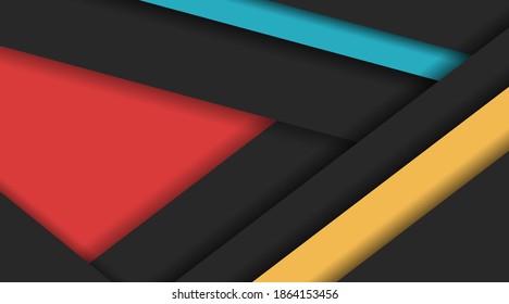 Abstract modern shape material design style. Vector design for background or wallpaper.