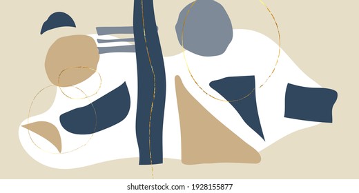 formas abstractas y modernas. arte de minimalista creativo. diseño de portada de postales o folletos.