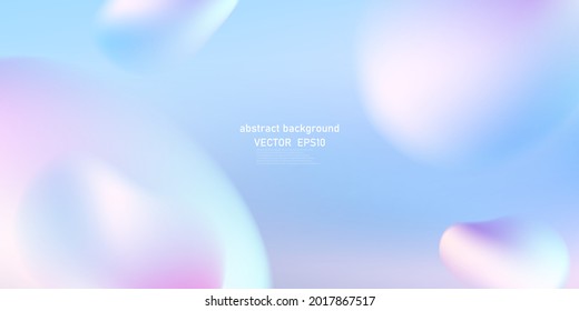 Abstract Modern Shapes. Colorful Pastel Liquid. Creative Minimalist. Postcard Or Brochure Cover Design. Gradient Background