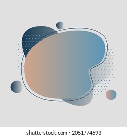 abstract, modern, shapes, fluids, splash, multicolor, navy blue, blue grotto, peach, pewter vector illustration