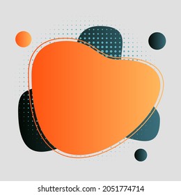 ilustración abstracta, moderna, formas, fluidos, salpicaduras, multicolor, negro, rojo naranja, naranja, aguamarina vectorial