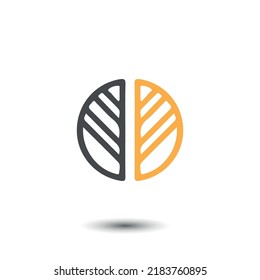 Abstract modern shapes logo design vector illustration