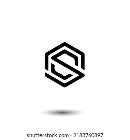 Abstract modern shapes logo design vector illustration