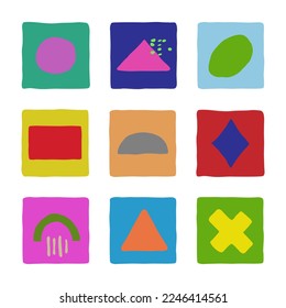 Abstrakte moderne Formen Logo Symbol Symbol Doodle geometrisches Design