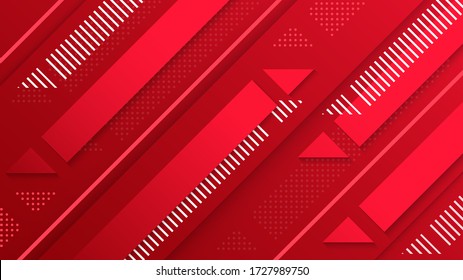 Resumen Fondo de la forma de degradado geométrico simple y moderna. Color Rojo vibrante.