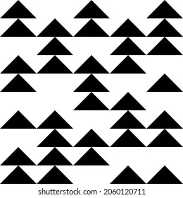 Abstract Modern Simple Pattern With Triangles. Black And White Modern Poster. Abstract Wall Art. Digital Art Of Interior Decoration For Print. Abstract Geometric Minimal Poster 