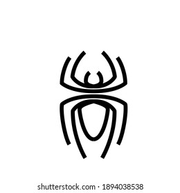 Resumen del logotipo de la araña simple moderna